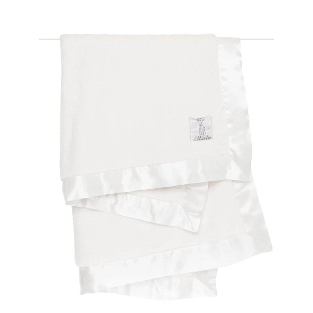 LITTLE GIRAFFE Luxe Baby Blanket in Cream